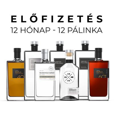 12 hónapos pálinka előfizetés - Havi pálinka VIP élménycsomag