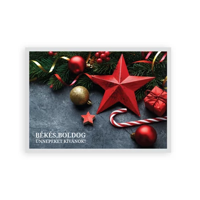 Képeslap - Békés, boldog ünnepeket kívánok