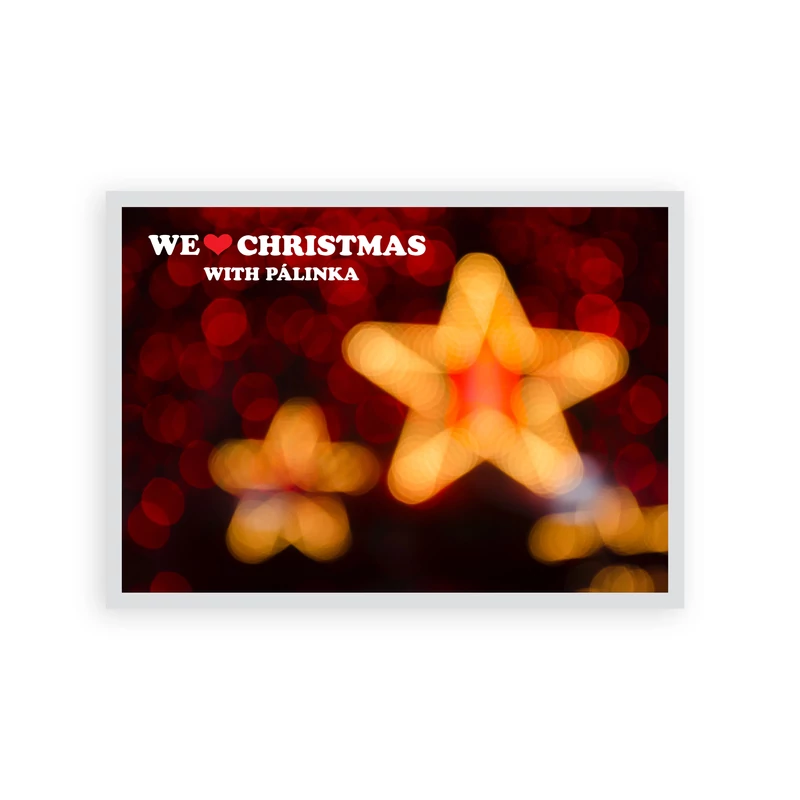 Képeslap - We Love Christmas with palinka